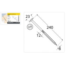 DMX 320824 - CT 08240 Wkręt ciesielski 8x240 - (50/op)